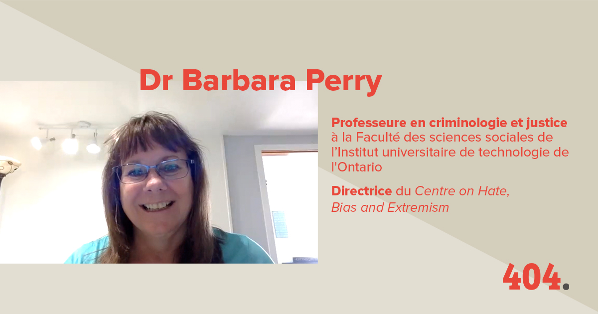 Dr Barbara Perry is one of our guests in the next issue of 404 magazine. We called upon her recognized expertise to help us better understand hate-motivated acts in the Canadian context. The full interview is coming this fall in our magazine!👀