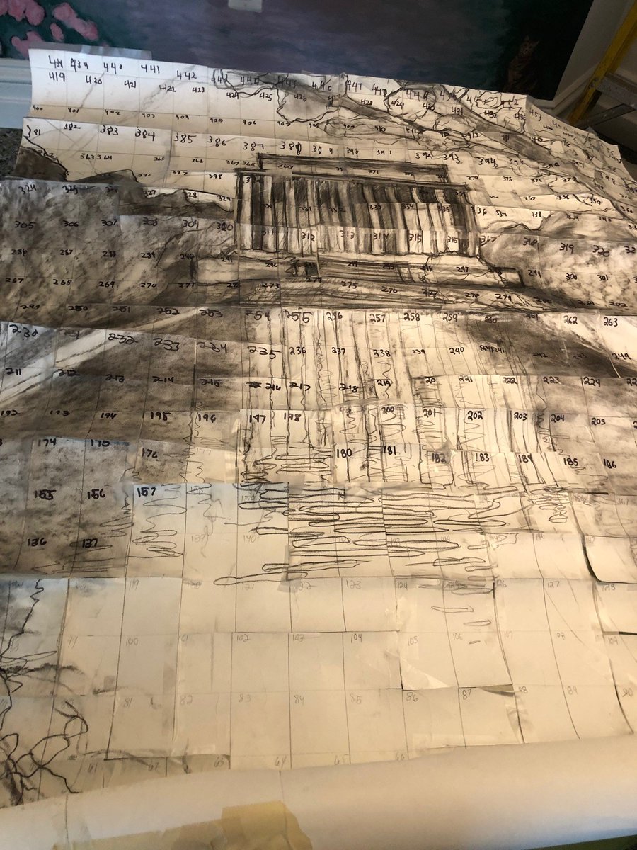 LabSchoolDC's tweet image. Students in Lab’s Summer Project surprised Head of School Kim Wargo with this amazing mural painted on her office wall. It was intricately mapped out and created in a system of small parts to create a whole.