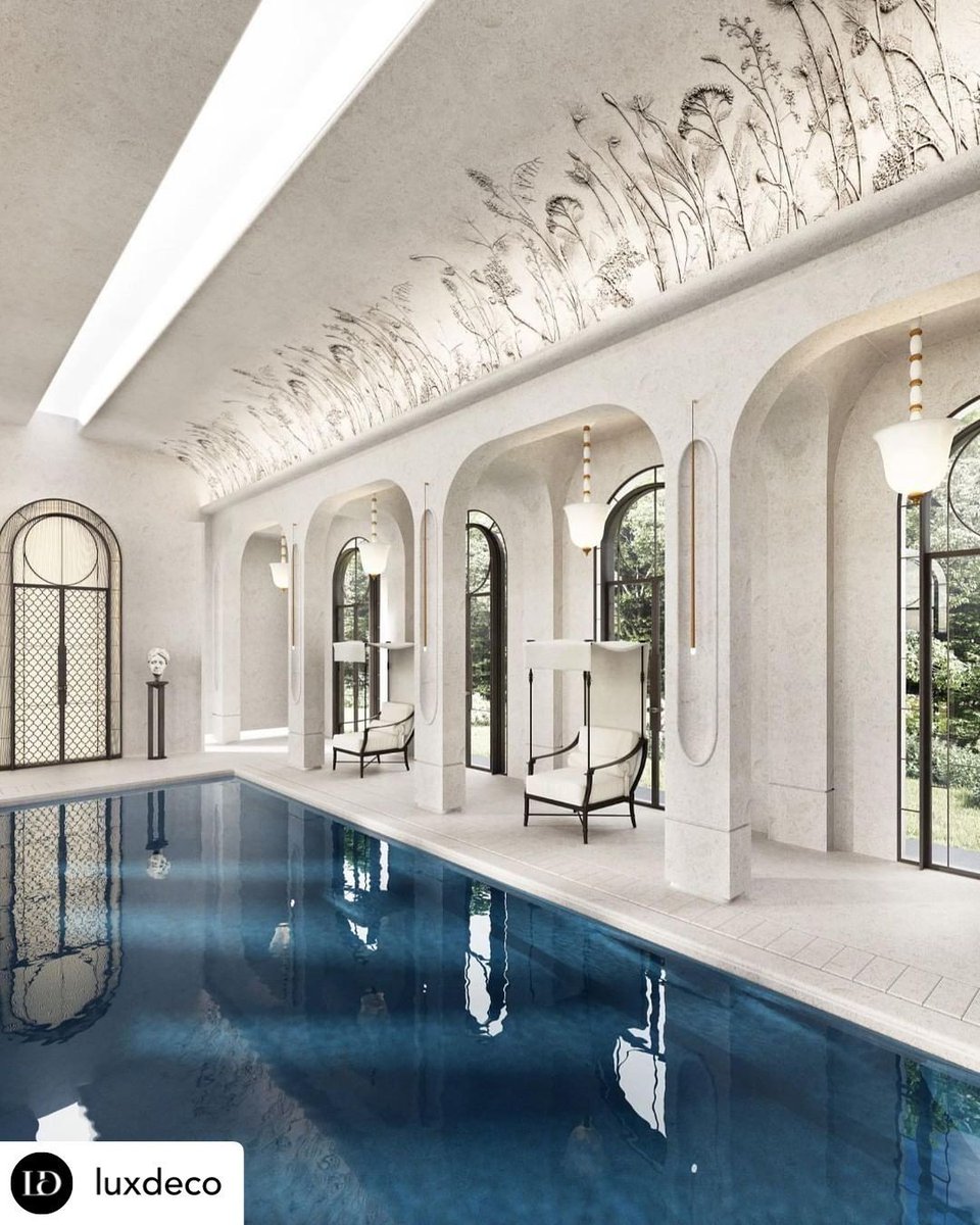 RoneDesign's tweet photo. A sophisticated escape from the summer heat, designed by Janine Stone & Co, a @Luxdeco 100 Designer.
Through features such as natural light and classical period architecture, a sense of tranquility is invited into this pool house.
#poolside #summerinterior #interiordesign https://t.co/5Ce22I3BGq