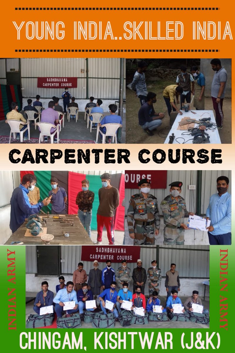 MohitJammuK's tweet photo. Indian Army organised carpenters course Jammu-kashmir Awaam #carpenter #carpentery #carpentry #woodworking #carpenterlife #construction #sabrinacarpenter #carpentersunion #builders #carpenterswife #singularact #carpenterslife #o #diy #wood https://t.co/ywhR36QzX6