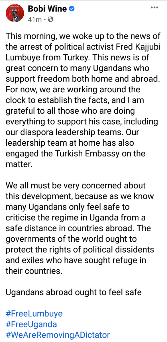 A_Emi_Nansereko's tweet photo. #Uganda
A message from @HEBobiwine 
#SOSFredLumbuye https://t.co/7aL2hYUKUm
