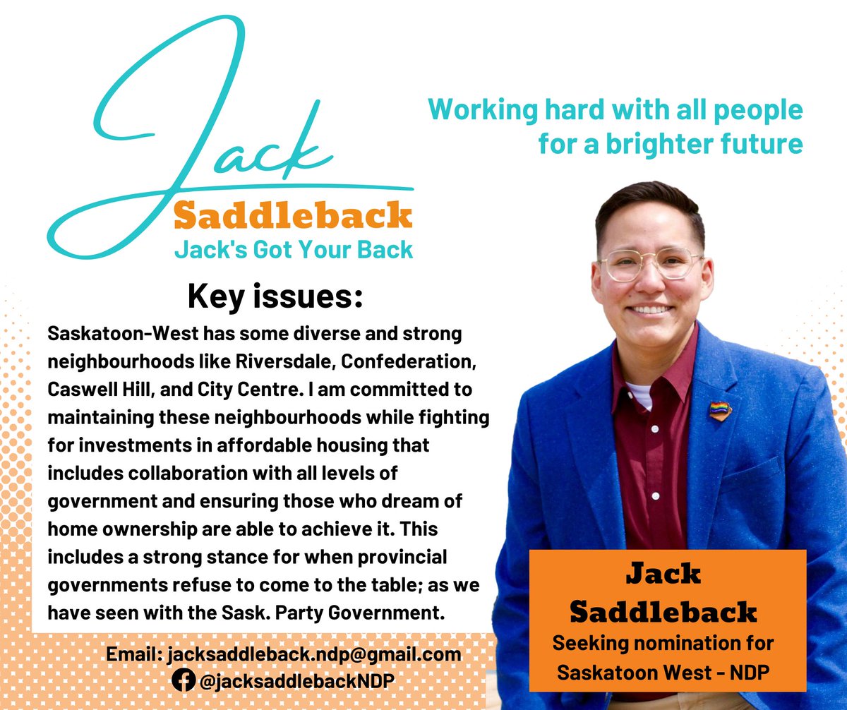 JackSaddleback's tweet photo. Housing is a Human Right and it is the responsibility of all governments to come together to make this happen ✊🏾
🟠
#JacksGotYourBack
#BeAGoodAncestor
#CDNpoli #SKpoli
#NDP https://t.co/SOOTd5nkGe