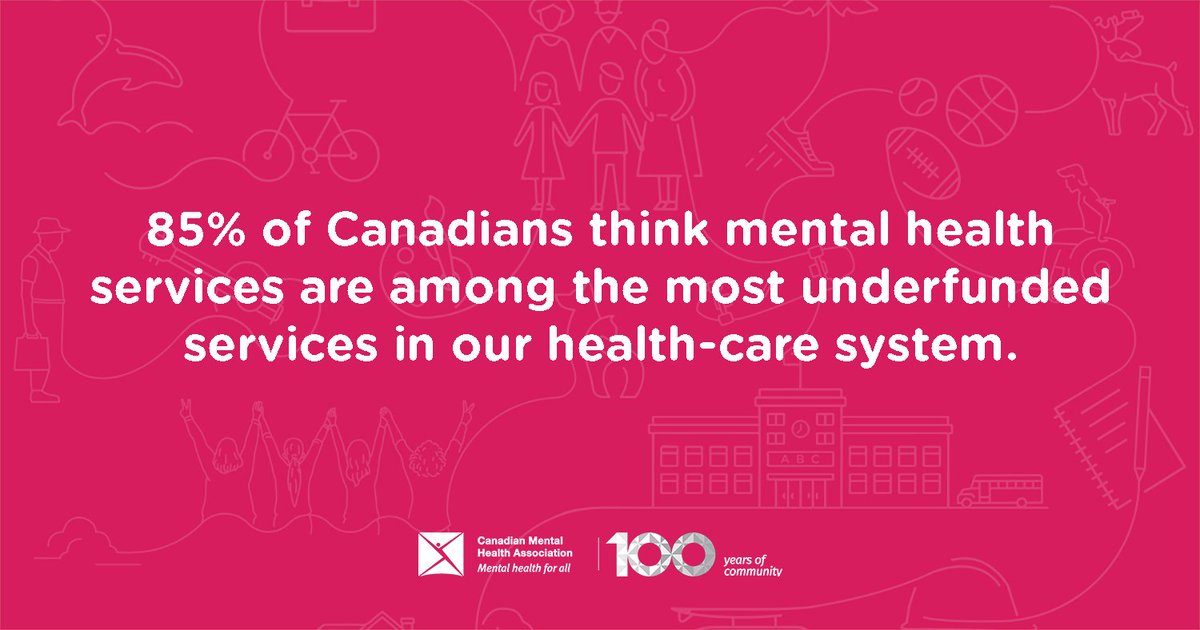 Our current healthcare system is not meeting the needs of people in Canada. Everyone deserves access to a continuum of publicly funded #MentalHealth and #Addictions services. #RT if you agree #cdnpoli