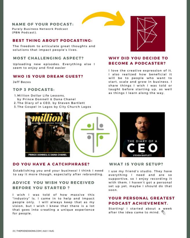 🔥 The 1st Year Anniversary Issue of @thepodcastsessions digital magazine is officially out! 

And there's something about @purelyBusiness_ in it, so it's a must read👌
Download your FREE copy today - link on their bio
#purelybusinessnetwork #thepodcastsessions #podcastsessions