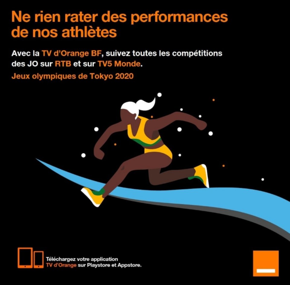 SanonLoic's tweet photo. Suivez gratuitement les exploits de nos compatriotes aux jeux Olympiques avec la TV d’Orange, même avec 0 Méga..
Télécharge ton appli TV d'Orange BF : https://t.co/FhL6Y2vrL8
NB : TV sans consommation de mégas et c'est gratuit
#VousRapprocherdelEssentiel #LaVraieTVMobile https://t.co/LwONJyY5QK