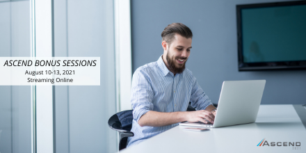 Excited for #Ascend2021? Jump-start your Ascend learning online with bonus sessions August 10-13. EBS exclusively for registrants. See bonus sessions offered and register today: ascendusersconference.com/agenda/bonus