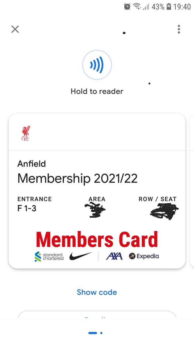 OptoMystik's tweet photo. @LFCHelp My card on Android looks different- can you advise if this is correct? https://t.co/qm1EMGFNfQ