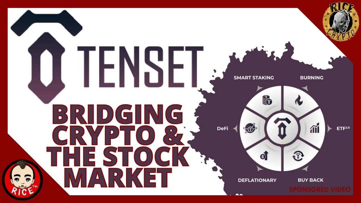 RiceTVx's tweet photo. Check out my newest video all about a project called #Tenset. 

Building bridges between #Crypto, #StockMarkets, &amp; #TraditionalFinance! Learn about their #ETF2.0 &amp; how they are impacting #DeFi. @TenseT_io
👇🏻👇🏻👇🏻
https://t.co/LX7Jvlroyl https://t.co/emGSCPsLDH