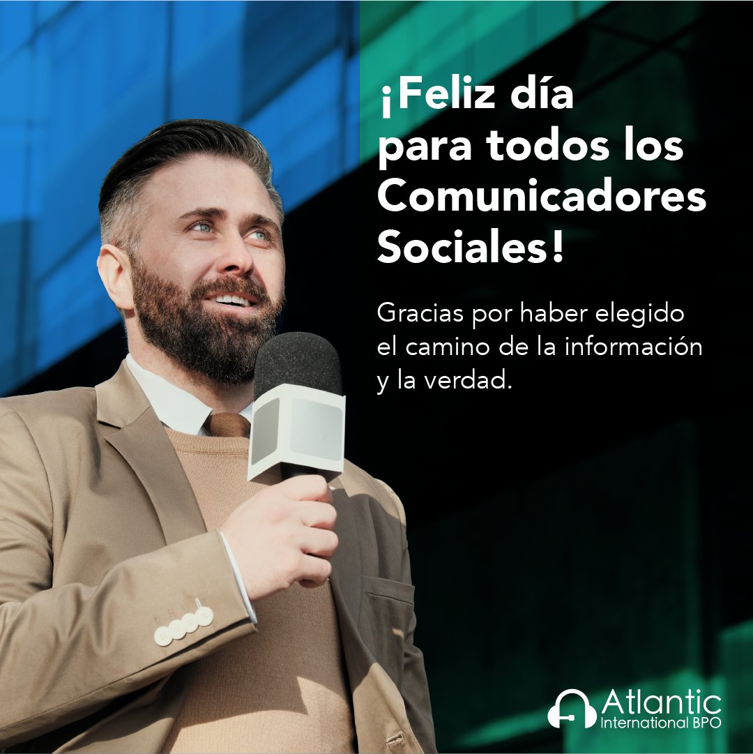 AtlanticQI's tweet photo. #AtlanticBPO les da las gracias a todos los comunicadores sociales por llevar en sus palabras, la verdad con responsabilidad, informando y comunicando de manera eficaz. #4deAgosto #DíaDelPeriodista #ComunicadorSocial https://t.co/kdGOebr79g