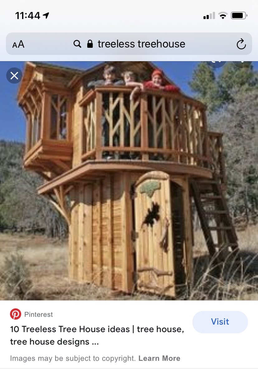 katjulian's tweet photo. It turns out that Treeless Treehouses are real #flulastrong @TeamCoco https://t.co/cQNsJxCv0y