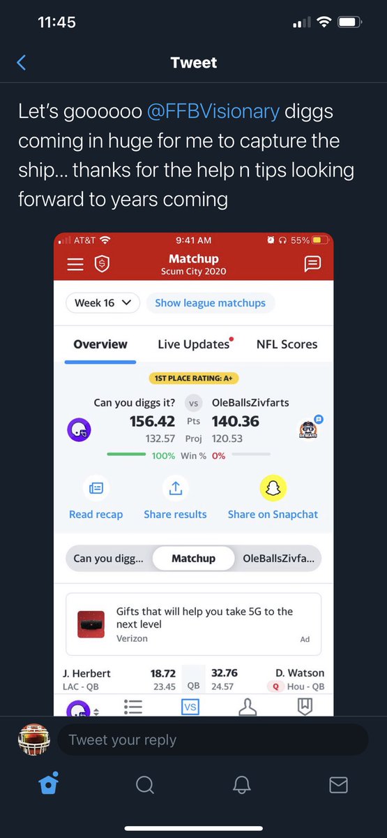 FFBVisionary's tweet photo. Last year was just the beginning for us. It’s a hobby &amp; something I love to do, but I want to take it to the next level in the coming years.

That being said, in YEAR 1 we had a few consistent followers WIN CHAMPIONSHIPS off my advice. Follow me to the top 🔮🧠

#FantasyFootball https://t.co/bP8GOZrOO7
