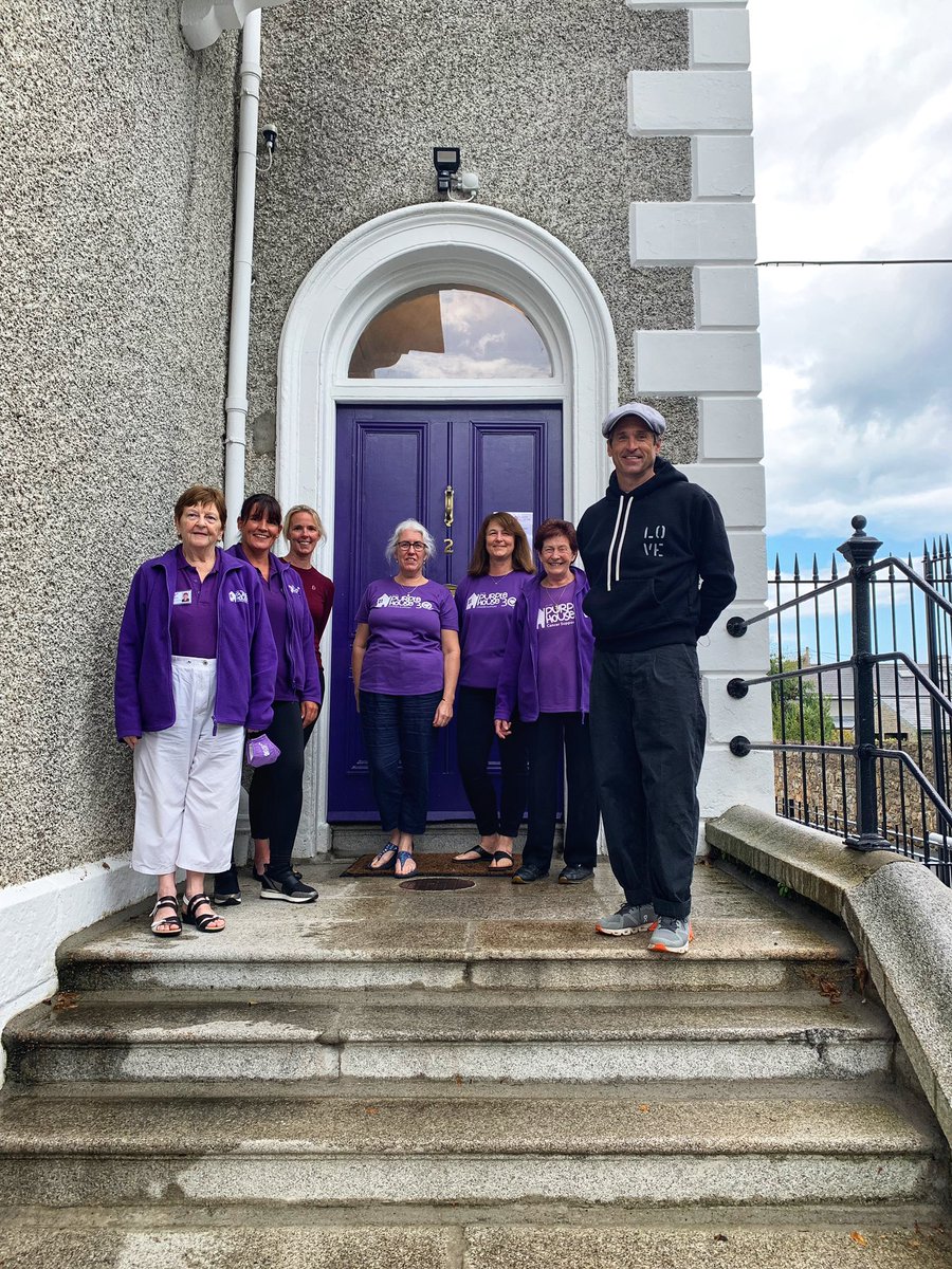 PurpleHouseIRL's tweet photo. We were delighted to welcome @PatrickDempsey to Purple House today and to share information on how both Purple House (Ireland) and The Dempsey Centre (America) support Cancer patients and their families. Until next time Patrick! 🇮🇪🇺🇸#patrickdempsey #purplehouse #dempseycenter https://t.co/EJ2UqzfZQt