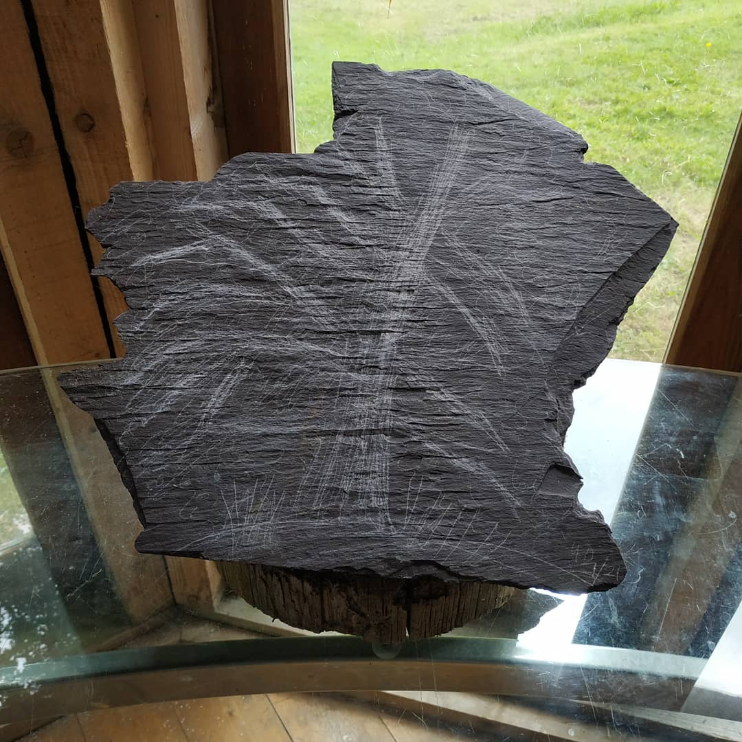 YvonneDevine12's tweet photo. I've been studying trees & sketches of leaves turned into slate drawings with an aluminium nail.
#trees #treeart #treelife #forests ##forestschool #woodlands #woods #ancientwoods #irishtrees #irishforests #slatedrawings #ecoart #ecohome #drawing #irishhomes #irishinteriors https://t.co/OG7BMbaf5N