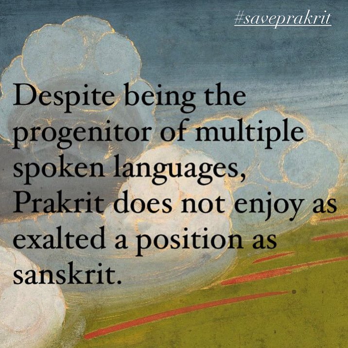 saveprakrit's tweet photo. Indo-Aryan tongues are mostly eager to trace their history to Sanskrit, the Prakrit connection rarely receives any attention. #prakritlost #thelostlanguage #forgottenlamguageofindia #prakritsave #sanskritancestor #prakritlanguage #thelanguageofsnakes https://t.co/pK7GpPyQ3D