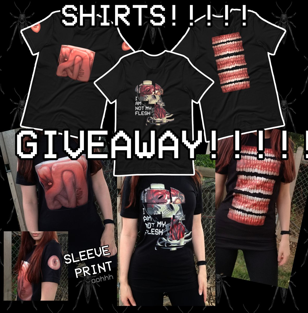 👁️👁️👁️T-SHIRT GIVEAWAY 👁️👁️👁️

I will be giving away 3 shirts to 3 lucky winners!
- you MUST retweet to enter
- you don't need to be following me
- ships worldwide
- ends in ONE WEEK - Wednesday, August 11th!!
And a big thank you to an anonymous benefactor for sponsoring this! 🙏