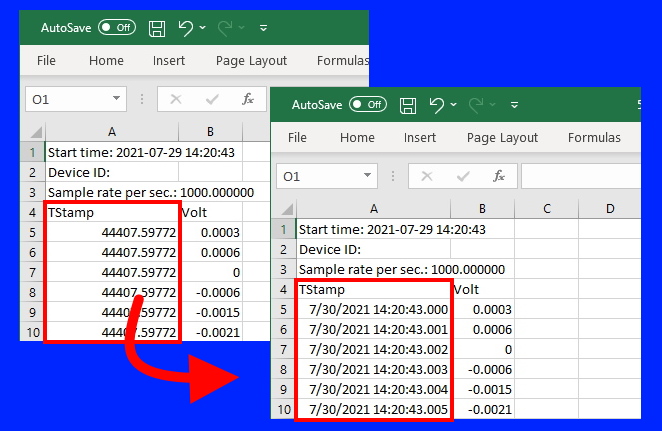Making sense of floating real number date/time stamps in Microsoft Excel...dataq.com/blog/data-acqu…