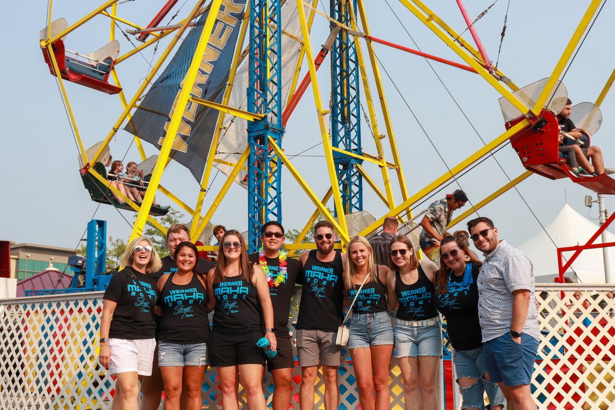 wernerlogistics's tweet photo. Thanks to everyone that stopped by our tent at @mahafestival! We hope you enjoyed the #WernerWheel, meeting our team, learning more about #WernerCareers and grabbing the latest Werner swag! To learn how you can get involved with #TeamBlue, visit: https://t.co/ZUGpLpacfX! https://t.co/EHXpJPeNqw