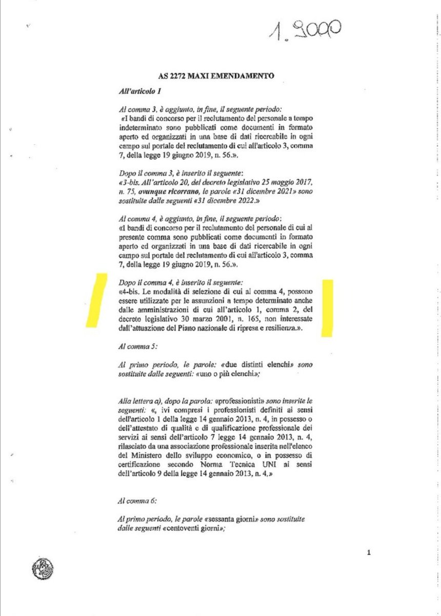 Marialomurtas1's tweet photo. Ci era stato spiegato che il sistema del DL 80/21 doveva servire per i progetti PNRR. Ora col #MaxiEmendamento esce fuori che può essere usato anche al di fuori da quelle ipotesi! Che gioco è? #ugualiallapartenza @renatobrunetta @federicadieni @GiovanniPaglia @ValeriaValente_ https://t.co/E1Jg6hliGD
