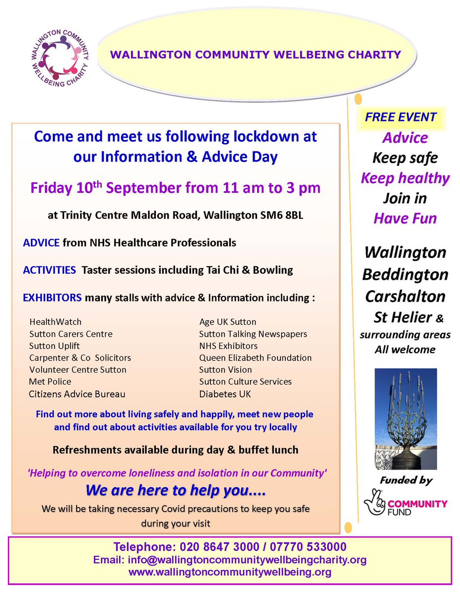 <a href="/WallingtonGroup/">Wallington Community Wellbeing Charity</a> Date for your diary!