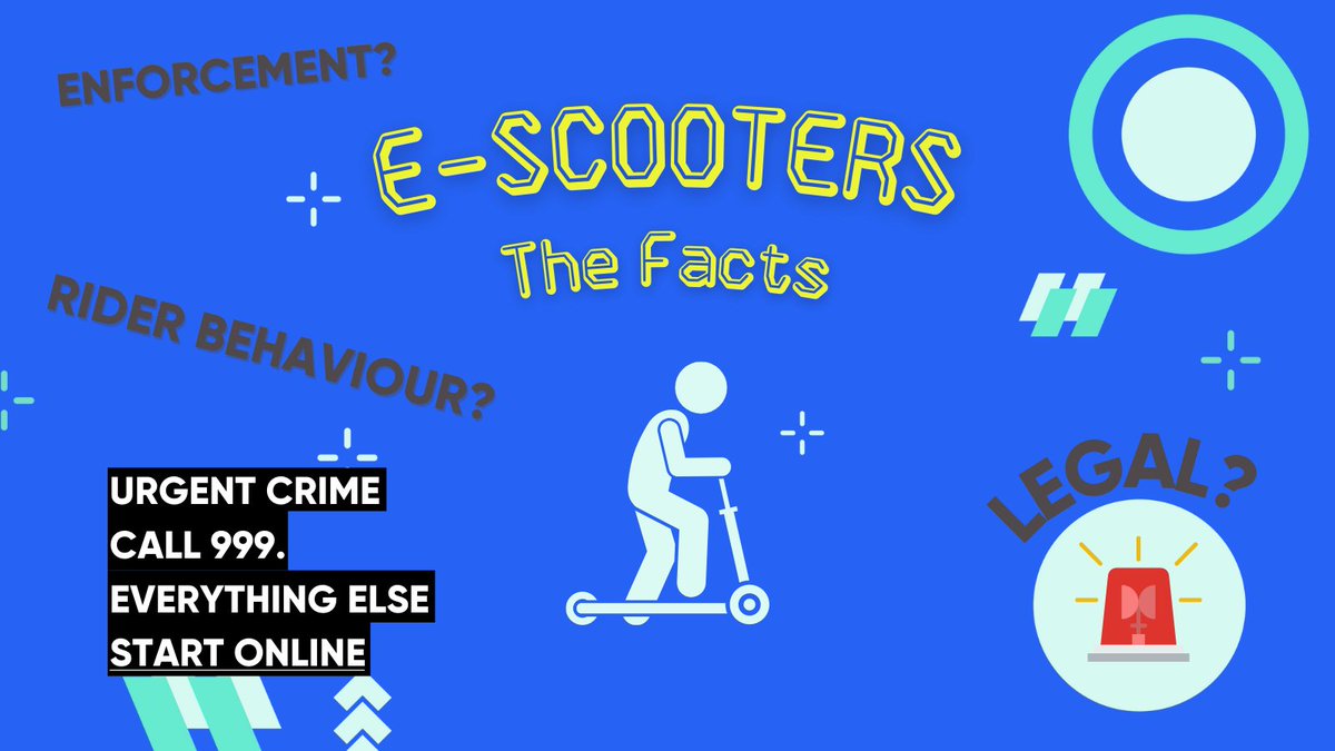 wiltshirepolice's tweet photo. 😕 There is a lot of confusion around the use of e-scooters and we therefore wanted to set out the information that you need to know.
Visit our website for our full advice 👉 https://t.co/DT6yZ9NALV
For urgent crime, call 999. For everything else, start online.
#ClickorCall https://t.co/PUer1uw6hX