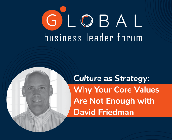 Join us, in partnership with Gravitas Impact Premium Coaches, for a special Business Leaders forum on Culture in Strategy with author David Friedman.

buff.ly/3ybQzTa