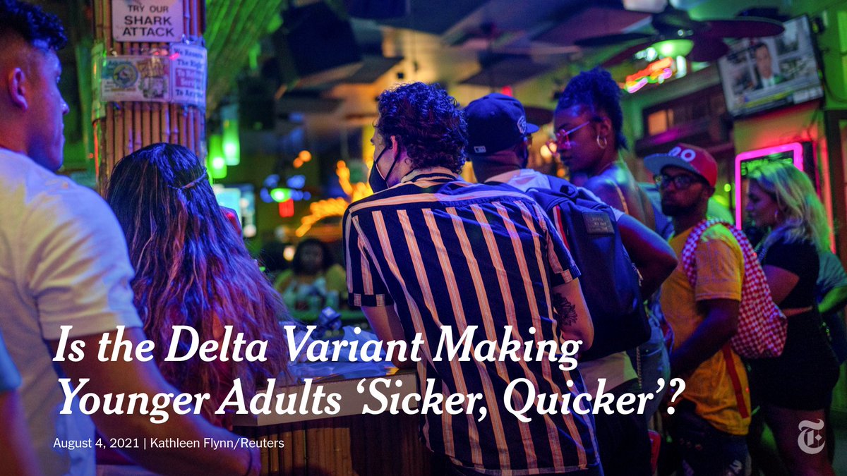 nytimes's tweet photo. A 28-year-old patient died of Covid in Missouri.
A college student was admitted to intensive care.
Young adults are showing up in Louisiana ERs, desperately ill.
 
Is the Delta variant making young adults “sicker, quicker?” https://t.co/Sm2k0RZeNI https://t.co/3fXhB1xvIu