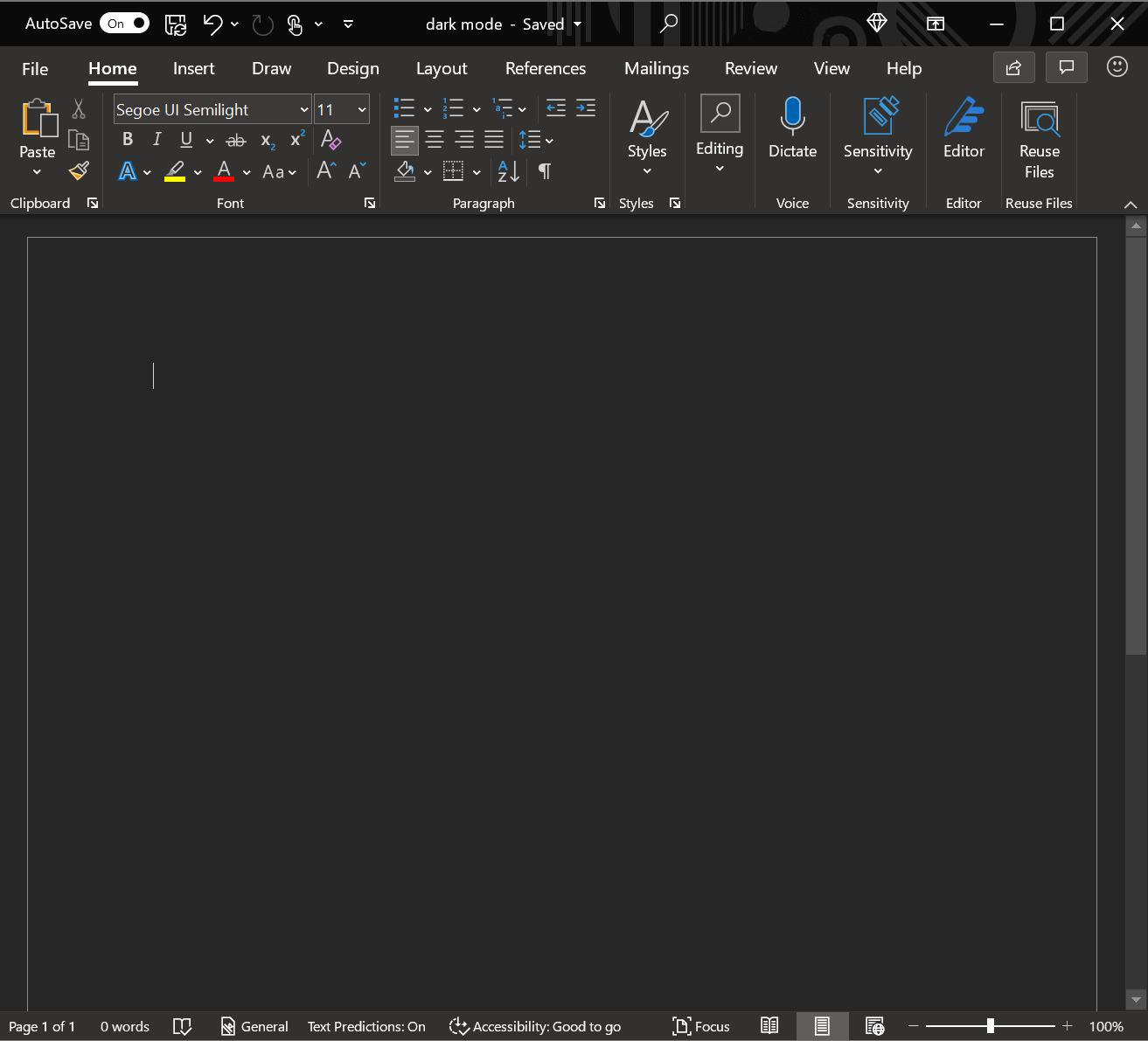 Microsoft on Twitter "Microsoft Word Dark Mode. That’s the tweet