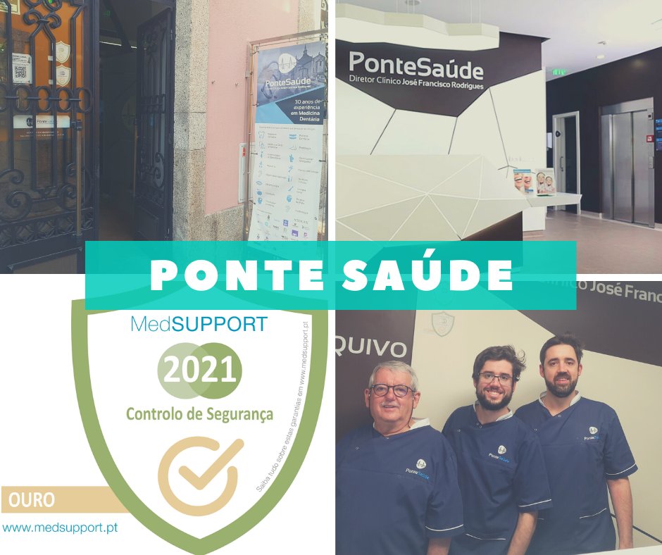 medsupportPT's tweet image. A MedSUPPORT felicita a Clínica Ponte Saúde, em Amarante, pelo esforço em manter cumpridos os critérios de atribuição do selo “MedSUPPORT Controlo de Segurança”! Procedemos à renovação do selo “2021” na categoria Ouro.  #oSELOdasCLINICAS #medsupport #adoraatuaclinica