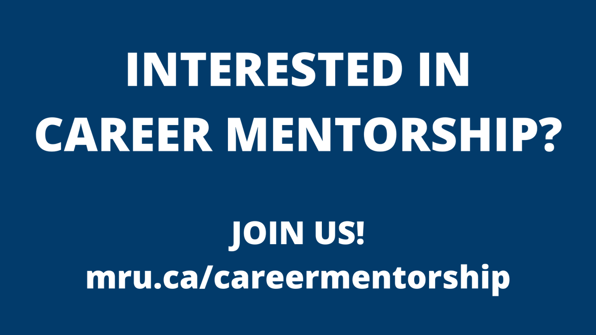 MRU Career Mentorship on Twitter "MRU student looking for a mentor