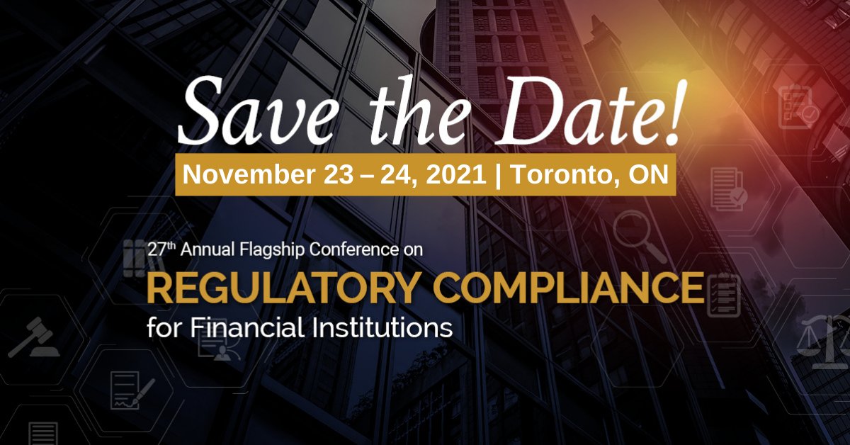 CI_Financial's tweet image. Flagship Conference on Regulatory Compliance for Financial Institutions is BACK!
Join either LIVE or IN-PERSON on Nov 23-24 @ ow.ly/mCNj50FKiio
It’s time to prepare your team for evolving regulatory expectations.
#CIRegComp #FinancialServices #Compliance