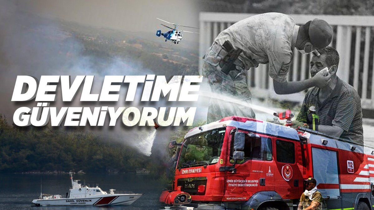yunustever's tweet photo. Devletimiz tüm kurumlarıyla ve imkânlarıyla yangınların söndürülmesi, vatandaşlarımızın mağduriyetlerinin giderilmesi, hasarların tazmini, zarar gören yerlerin yeniden ihyası için gece gündüz demeden çalışmaktadır.

Her zaman milletimiz için seferber olan #DevletimeGüveniyorum https://t.co/DJsrhVj74X