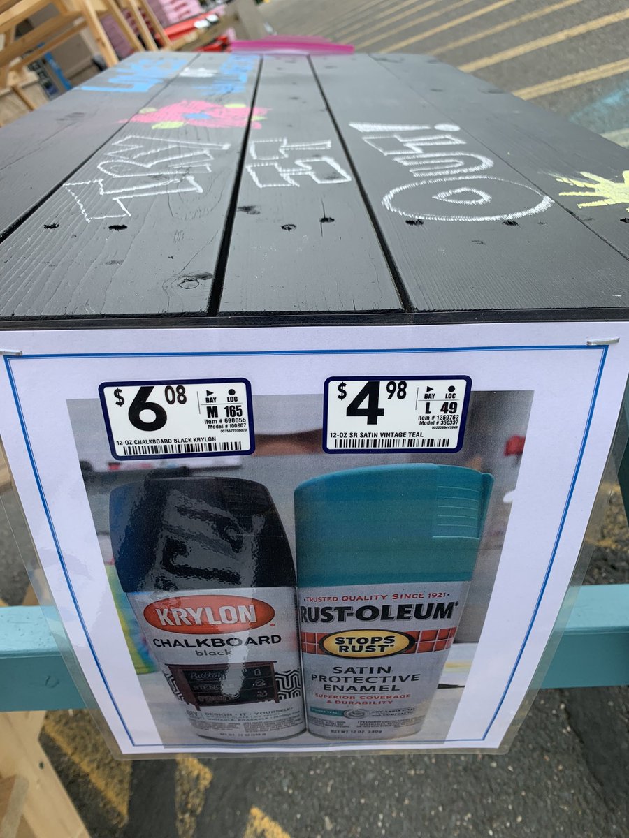 katiem2288's tweet photo. Check out our KIDS picnic table idea for some summer fun! #lowes #diy #lowesofwallingford #summerfun #kidstable @Nickfitz2288 @VanessaC2288 @dm82837 @JeremyZitofsky @AngieWomack1 @cjcourt407 @timdaleynymetro @TweetUsR30 https://t.co/ANclLRknnB