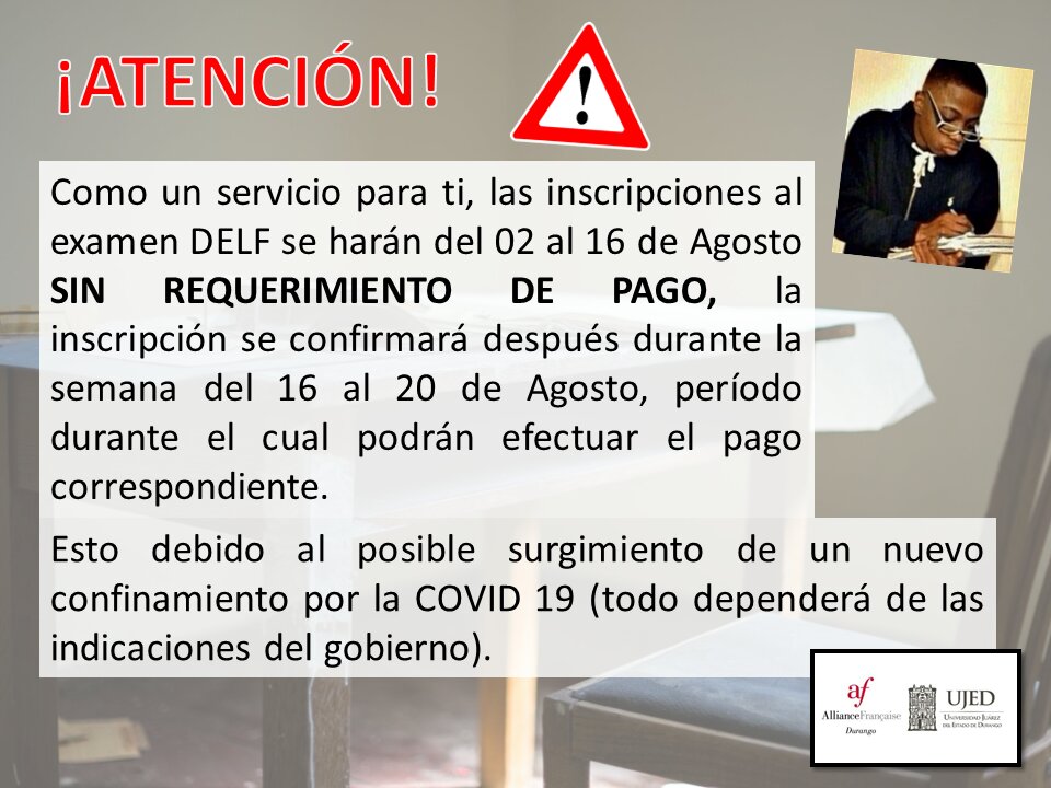 Atención aquí 👇👇⚠️⚠️
.
.
.
#delf #examen #alianzafrancesa #Noticias #informacion