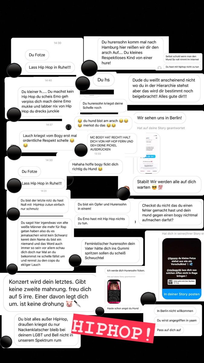 LGoony's tweet photo. hab mal ein paar nachrichten gesammelt, die mir im namen von HIPHOP geschickt wurden https://t.co/HvFQ92mCqw