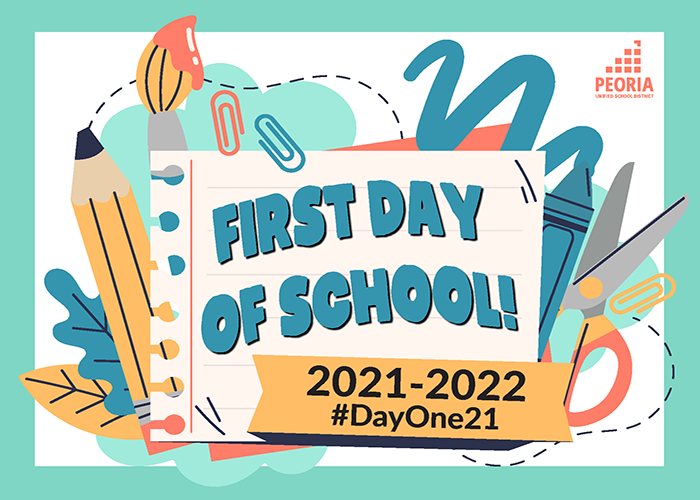 PeoriaUnified11's tweet photo. Today is #DayOne21! We wish our students a great first day! Share with us some of your favorite first day of school photos and memories! #PeoriaUnifiedPride https://t.co/iGwYpmeK1j
