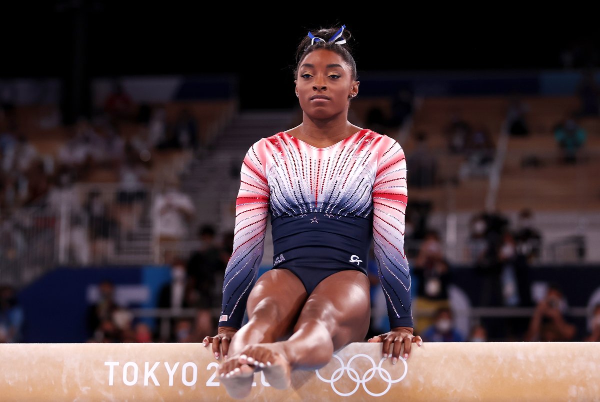 THR's tweet photo. Following her bronze medal win in balance beam, #SimoneBiles opened up about all the rumors that followed her decision to drop out of events at the 2020 games and revealed that her aunt had passed away while she was competing at the #Olympics https://t.co/zssAYTLZAM https://t.co/Nv4jD3ujvD