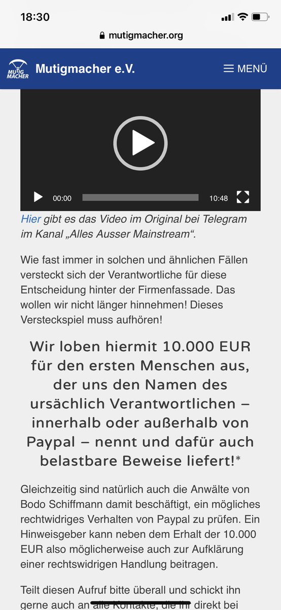 Das ist der Hammer… Aufruf zur Denunziation… für 10.000 Euro… wann hatten wir das in Deutschland zuletzt??? Sollte man das nicht anzeigen!! zu finden auf TG in Schiffmanns „Alles außer Mainstream“ - der scheint es ja auch zu unterstützen