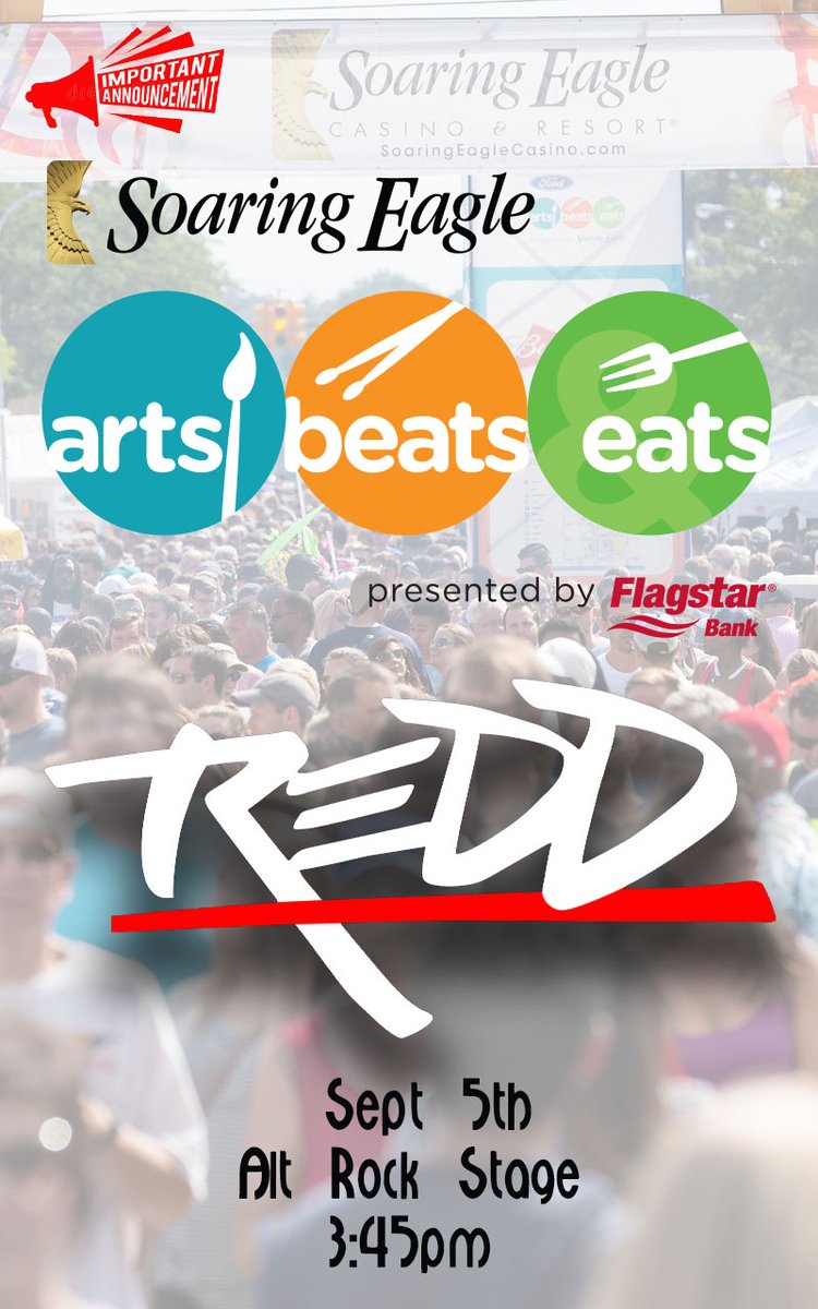 Excited to announce that <a href="/rapperredd/">REDD</a> will be performing at #artsbeatsandeats in Royal Oak, MI at 3:45pm on the Alt Rock Stage! More information at artsbeatseats.com