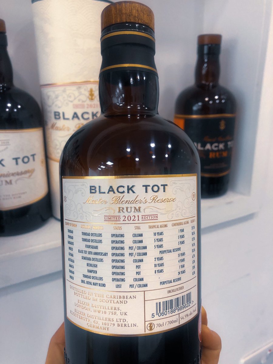 ElixirDistiller's tweet image. A look at the new @BlackTotRum Master Blender’s Reserve 2021 back label! Who’s excited to try it?!