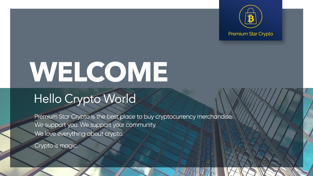 Haloo sobat crypto! 🙌🏻

Selamat datang di Premium Star Crypto dan salam kenal. Nantikan update terbaru dari kami tentang merchandise dunia crypto.

Crypto is magic! 🔮

#cryptocurrency #merchandise