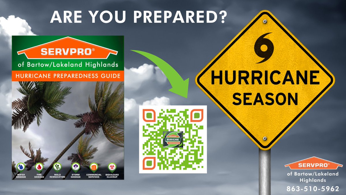 We're here for you 24/7!  Call SERVPRO of Bartow/Lakeland Highlands @ (863) 510-5962 if you experience damage.

#SERVPRO #HurricaneSeason #WaterDamage