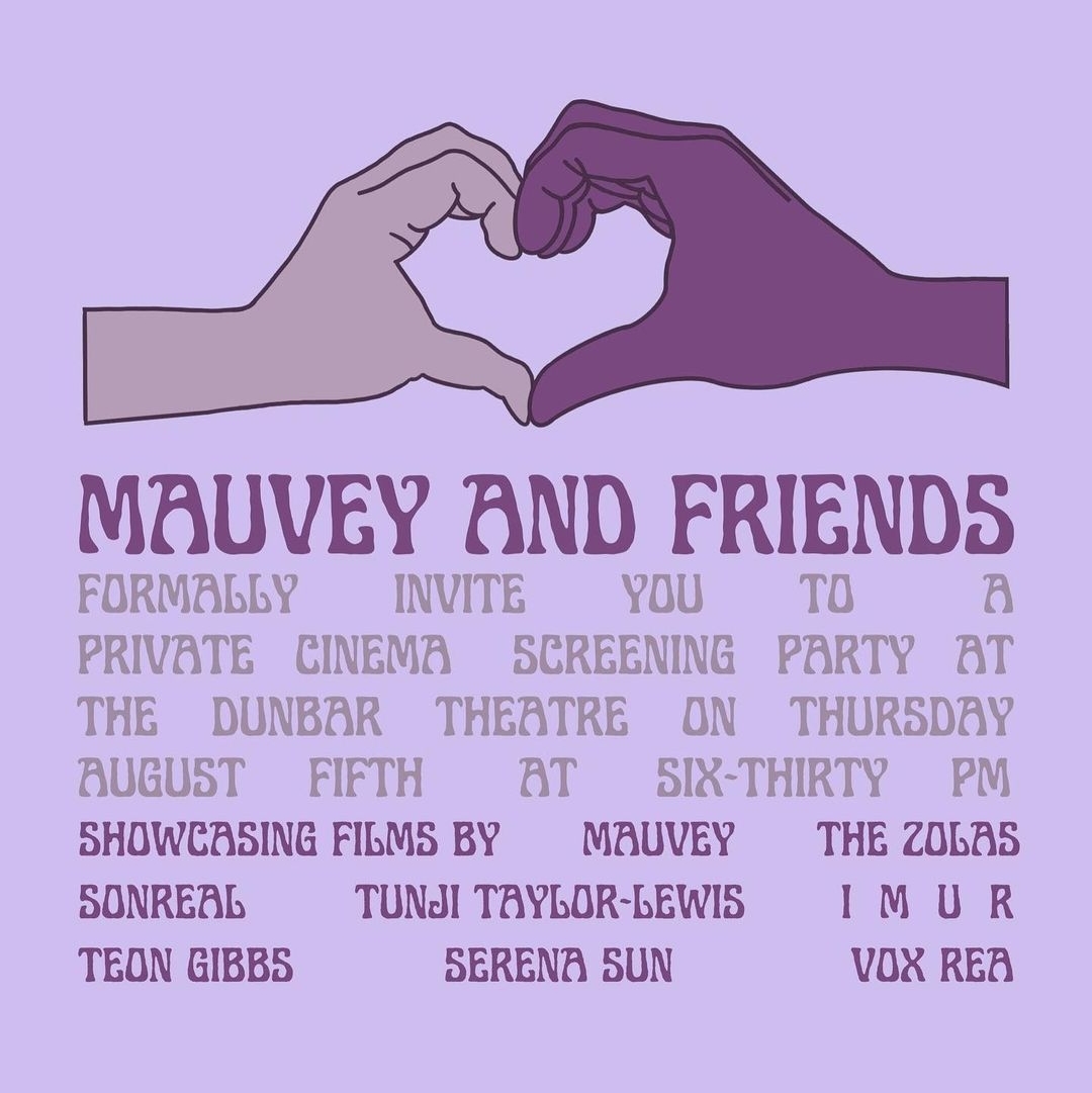 604Records's tweet photo. Get your ticket and head to @DunbarTheatre for a night of magical music video films, visual art, and live performances, organized by the wonderful @lovemauvey.

📹 Thursday, August 5th at 6:30pm PT

https://t.co/nph1zAJiVn

#Mauvey #VoxRea #TheZolas #VancouverEvents #604Records https://t.co/W6eOwyZYwx