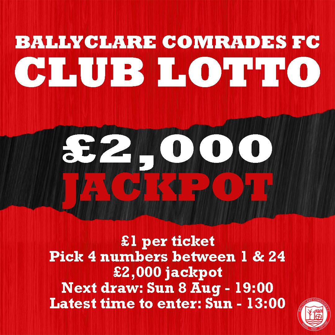 BallyclareFC's tweet photo. £𝟮𝟬𝟬𝟬 𝗝𝗔𝗖𝗞𝗣𝗢𝗧 | 🔴

Our weekly club lotto is proving a huge hit at the moment with its easy to use service and massive £2000 jackpot!

Sign up here: https://t.co/k6wlkhpNFe https://t.co/KWkbLWZYb3