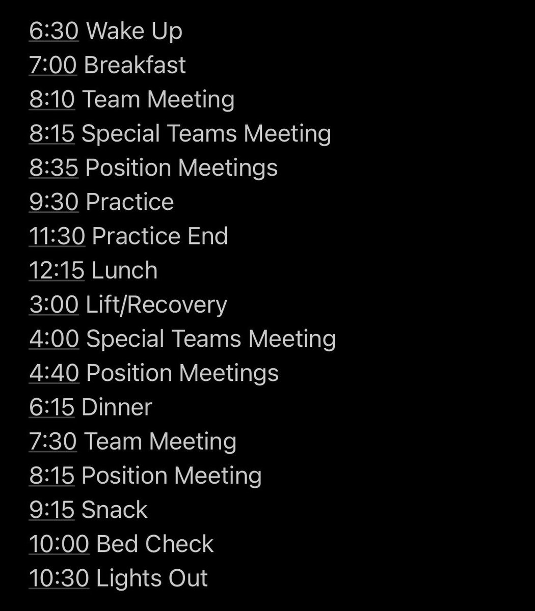 RECRUITs: Everyone wants to post the offer, post the photo shoot, a logo on gear to wear, sign a scholarship, and say they’re a college football player. But not everyone wants the SCHEDULE, the GRIND, the REQUIRED work..

#Recruiting101