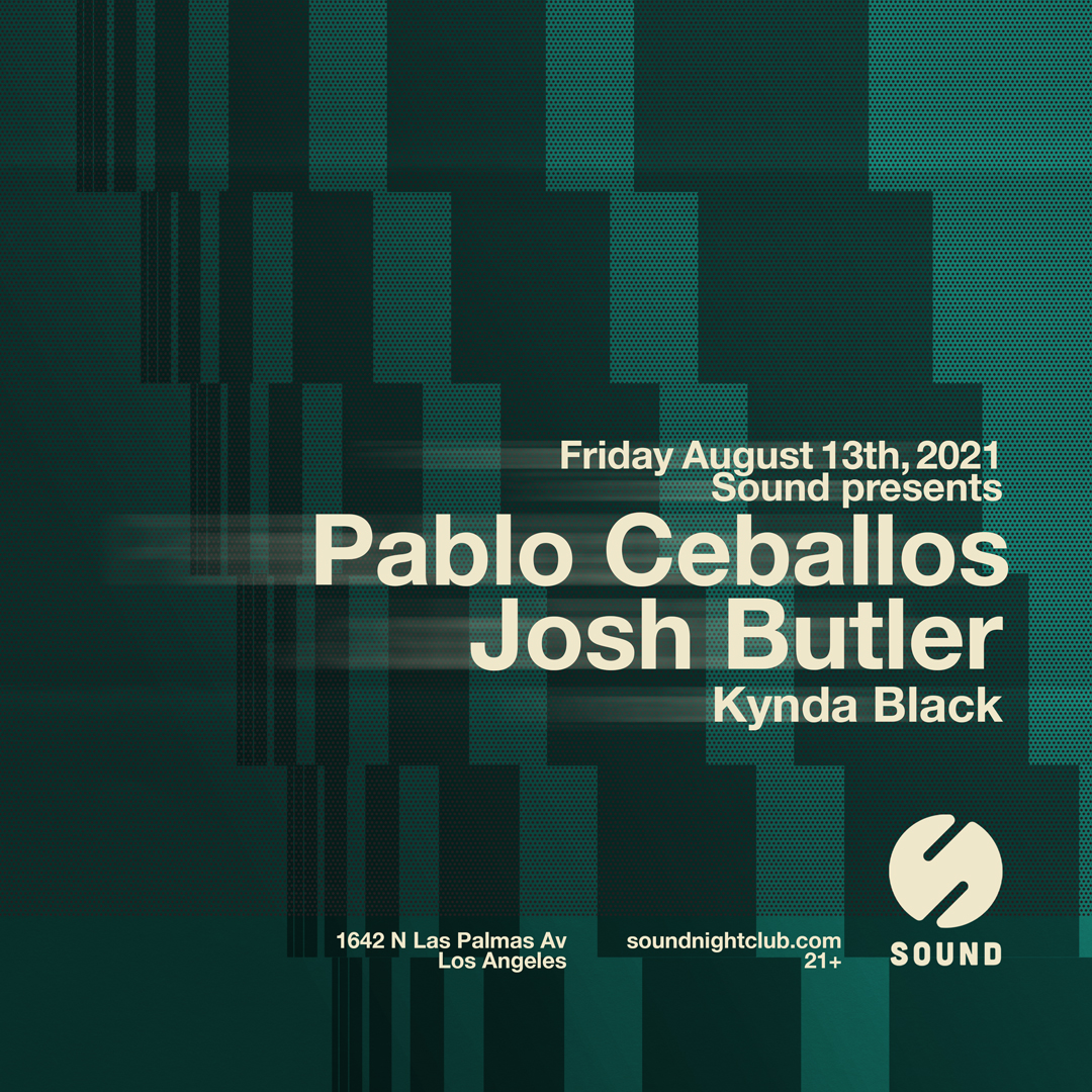 Founder of the label Stereo Productions and resident of some of the best clubs around the world, a master in production and remixes, Pablo Ceballos plays Sound next Friday the 13th. Joined by multiple award winner and label owner of ORGINS RCRDS, Josh Butler.