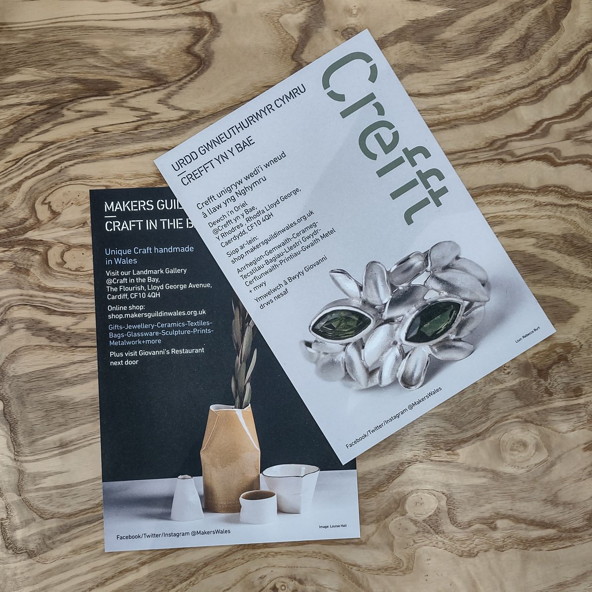 Well, this is exciting: new leaflets!!!
New design, new font, new information, new images! What do you think <a href="/LouiseEHall/">Louise Hall</a> and Rebecca Burt?
AND our on-line shop shop.makersguildinwales.org.uk 

We are open Tuesday - Sunday, 11am - 4pm. Do come and visit our gallery!