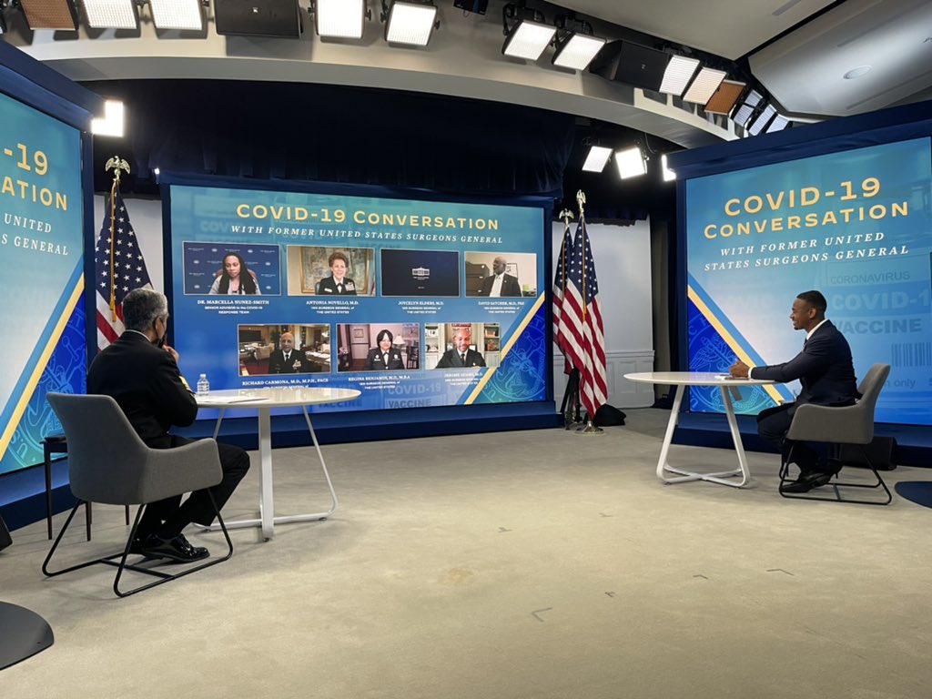 Joined <a href="/Surgeon_General/">U.S. Surgeon General</a> this am to talk COVID-19 equity w/6 past US Surgeons General.

Although they served under different political ideologies, they showed how politics don’t dictate what is good public health.

“There’s no daylight between us [when it comes to public health].”