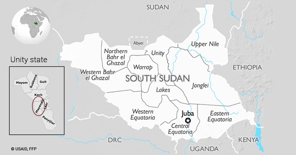 ACAPSproject's tweet photo. #SouthSudan: 2,400 people have been #displaced and seven killed by #floods in southern #Mayendit county (#Unity state) throughout July.
The displaced need food, shelter, NFIs, and health services due to a rise in waterborne diseases https://t.co/zXoPU2yYeA #flooding https://t.co/wHBL0VcEaG