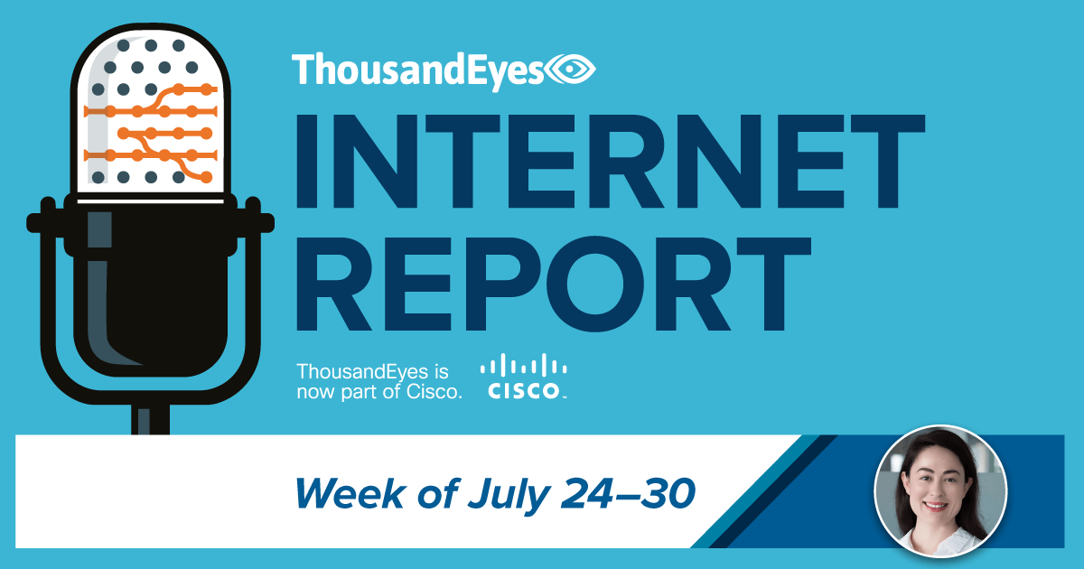 thousandeyes's tweet photo. *NEW* Episode of the Internet Report 👉 When BGP Routes Accidentally Get Hijacked: A Lesson in Internet Vulnerability https://t.co/n8BPtj77AX #InternetReport https://t.co/qWdlcK3s4G