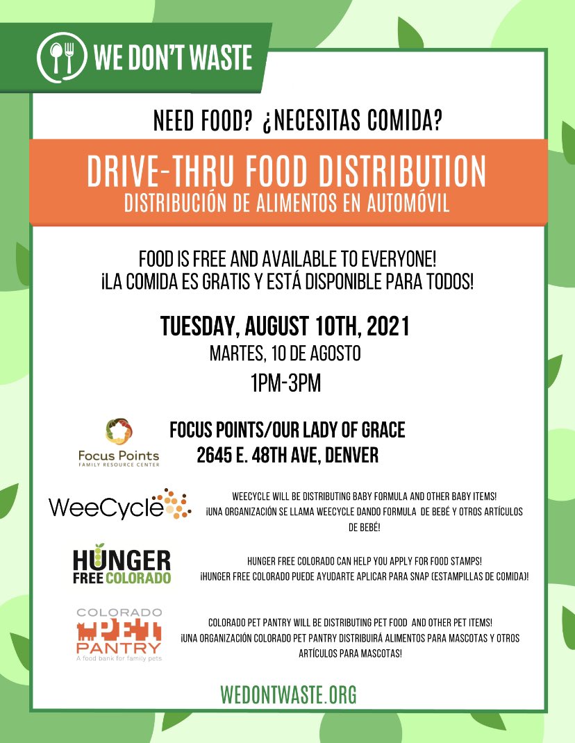 KS1075's tweet image. Next Tuesday, August 10th 1-3pm our friends at @WeDontWaste &amp;amp; @Weecycle will be giving out FREE food boxes, baby diapers &amp;amp; baby formula! 

Get there early! 

Location: Focus points/our Lady of Grace 2645 E. 48th Ave.  ! 🧡 

#KS1075 
#WeDontWaste
#Weecycle